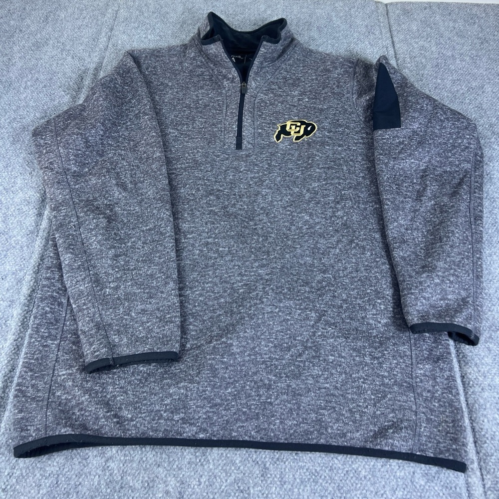 Antigua Colorado Buffaloes Sz XLCharcoal Fortune 1/4 Zip Pullover Jacket